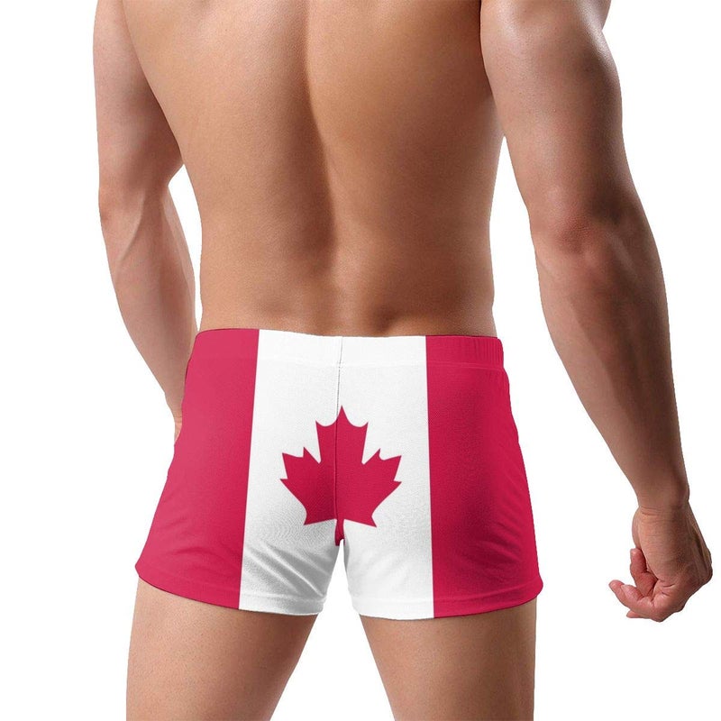 SAPOY Canadian Flag Men Swimwear Swimsuits Surf Board Boxer Shorts Trunks Black - Image 4